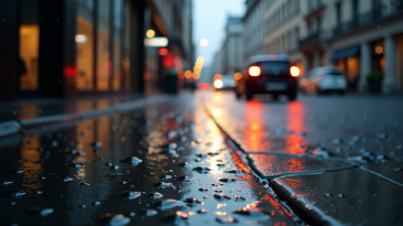 Immagine di allerta meteo in Spagna per la Dana