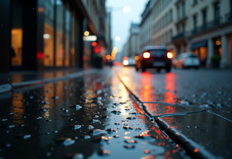 Immagine di allerta meteo in Spagna per la Dana