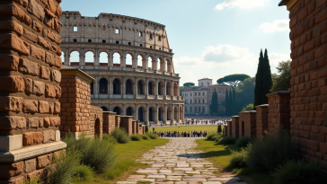 Immagine di un gladiatore al Colosseo con Airbnb