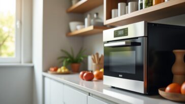 Forno a microonde combinato in una cucina moderna