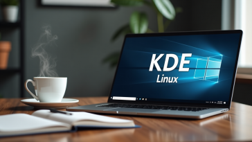 Screenshot di KDE Linux con interfaccia utente intuitiva