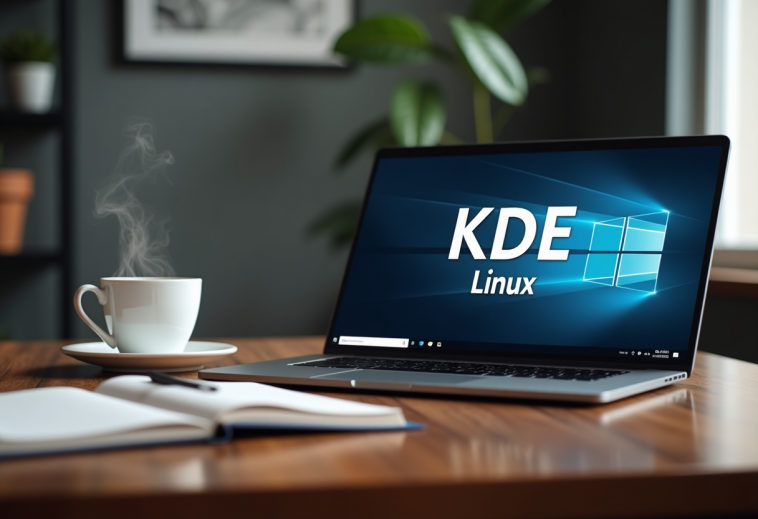 Screenshot di KDE Linux con interfaccia utente intuitiva