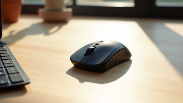 Mouse Logitech MX Anywhere 2S in uso su una scrivania