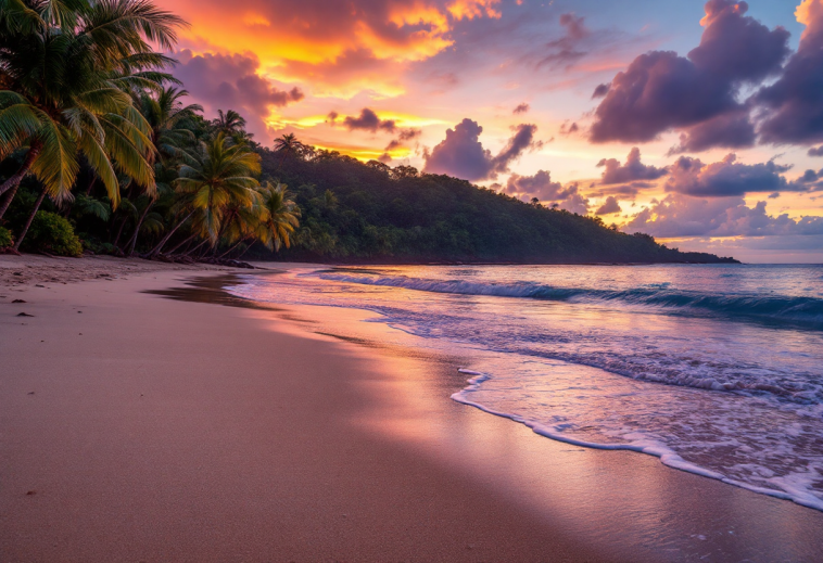 Immagine di un paesaggio dell'Oceania durante un viaggio