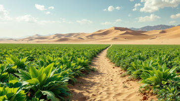 Immagine del progetto di desertificazione nel Taklamakan