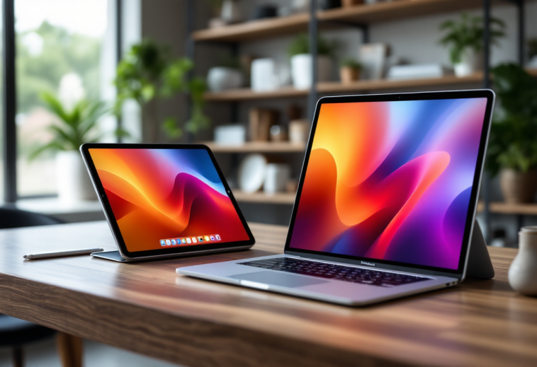 Schermo OLED di un MacBook e iPad Apple