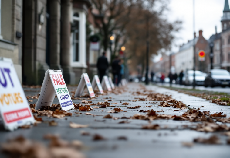 Manifestazione elettorale a Wicklow con cittadini coinvolti