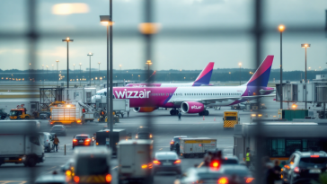 Logo Wizzair con offerte di viaggio all you can fly