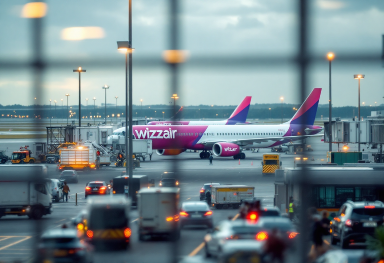 Logo Wizzair con offerte di viaggio all you can fly